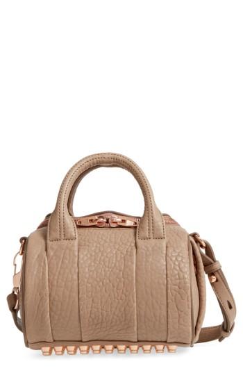 Alexander Wang Mini Rockie - Rose Gold Leather Crossbody Satchel -