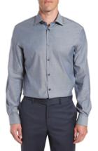Men's John Varvatos Star Usa Regular Fit Solid Dress Shirt .5l - Blue