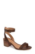 Women's Madewell Alice Embossed Ankle Wrap Sandal .5 M - Beige