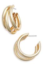 Women's Halogen Triple Hoop Earrings