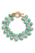 Women's Melinda Maria Leaf Turquoise Bracelet