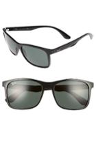 Men's Ray-ban 57mm Square Sunglasses - Black / Grey Green