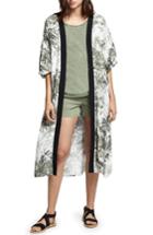 Women's Sanctuary Calico Print Kimono, Size - Green