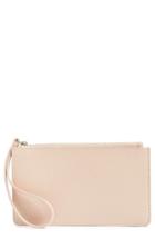 Women's Halogen Leather Wristlet With Pop-out Card Case - Pink