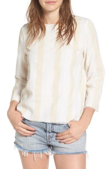 Women's Sincerely Jules Stripe Cotton Top, Size - Beige