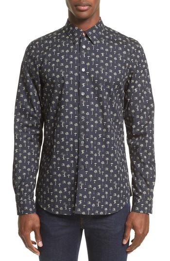 Men's Ps Paul Smith Palm Tree Mushroom Print Shirt