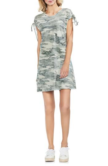 Women's Vince Camuto Lace-up Shoulder Camo Dress - Green