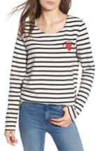 Women's Scotch & Soda Breton Stripe Long Sleeve Tee - Black