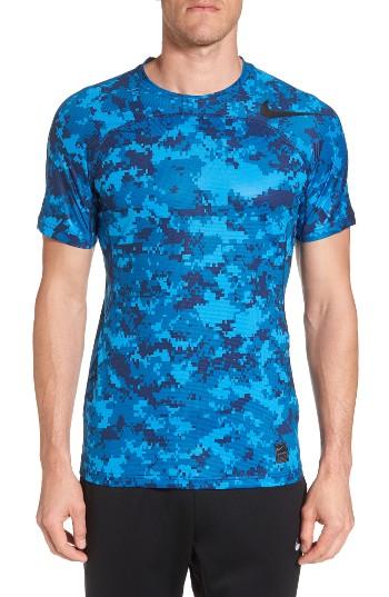 Men's Nike Pro Hypercool Seamless T-shirt - Blue