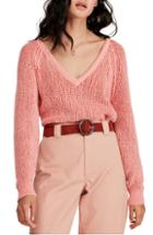 Women's Free People V-neck Sweater - Pink