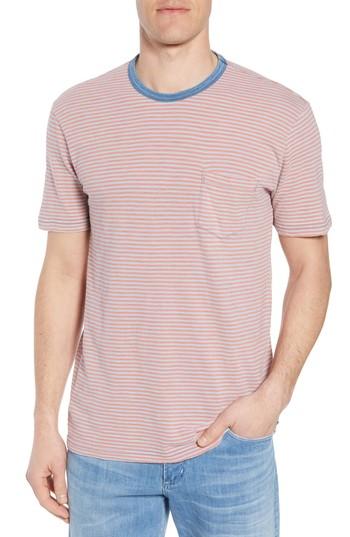 Men's Faherty Stripe Pocket T-shirt - Pink