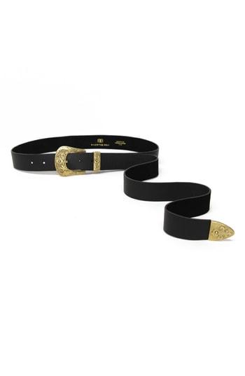 Women's B-low The Belt Royal Leather Western Belt - Black/ Gold