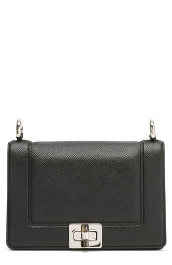 Serapian Milano Mini Roberta Evolution Leather Crossbody Bag - Black