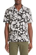Men's Todd Snyder Floral Print Camp Shirt - Black