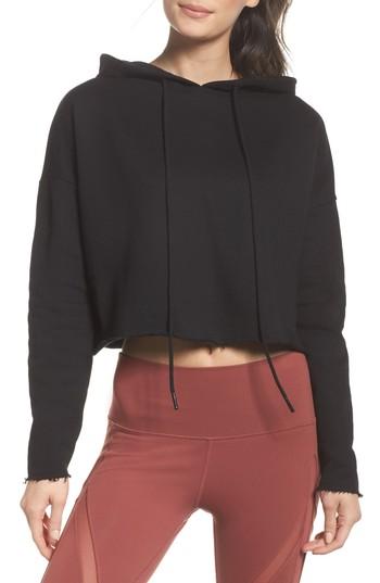 Women's Alo Box Crop Hoodie - Black