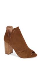 Women's Halogen Deanna Open Toe Bootie M - Brown