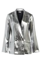 Women's Topshop Metallic Suit Jacket Us (fits Like 0) - Metallic