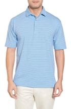 Men's Bobby Jones Crest Stripe Polo - Blue