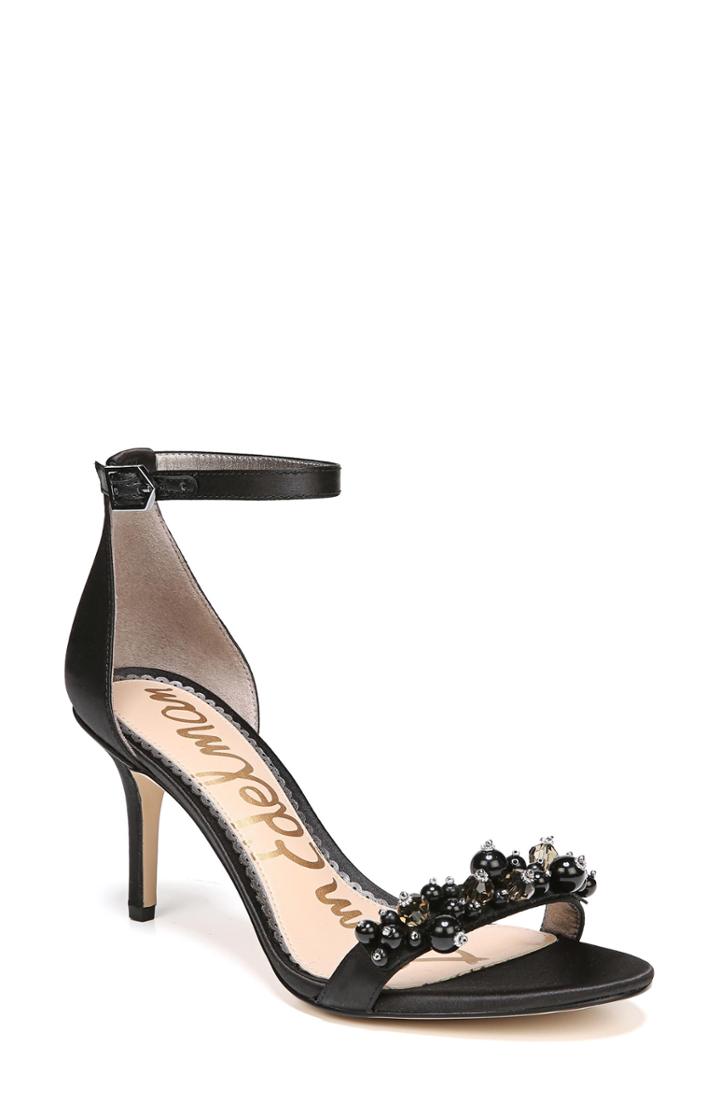 Women's Sam Edelman Platt Embellished Sandal .5 M - Black