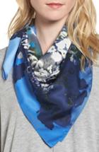 Women's Vince Camuto Midnight Garden Square Scarf, Size - Blue