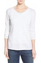 Women's Eileen Fisher Organic Linen & Cotton V-neck Sweater