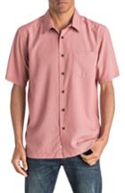 Men's Quiksilver Waterman Collection 'cane Island' Regular Fit Short Sleeve Sport Shirt, Size - Red