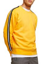 Men's Topman Taped Classic Fit Sweatshirt - Yellow