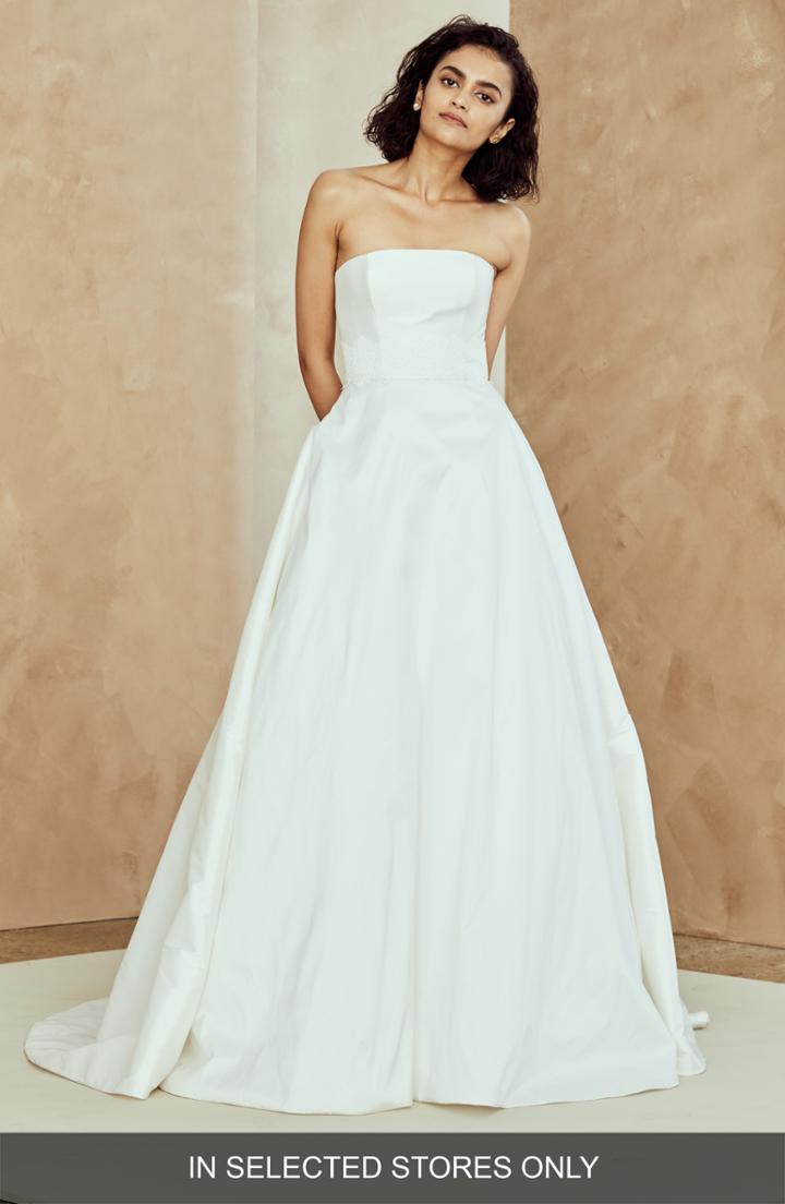 Women's Nouvelle Amsale Ana Strapless Ballgown, Size - Ivory