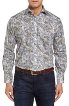 Men's Thomas Dean Classic Fit Print Sport Shirt - Blue