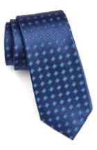 Men's Calibrate Geometric Silk Tie, Size - Blue