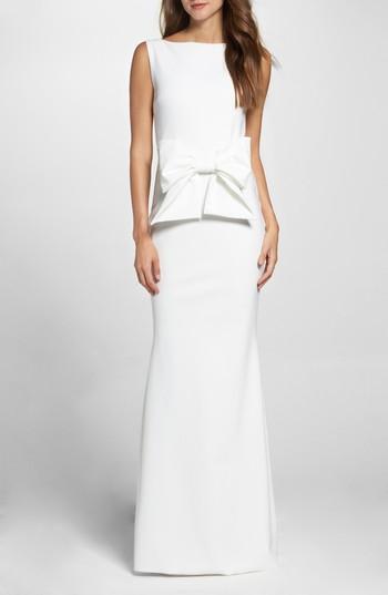 Women's Chiara Boni La Petite Robe Bow Detail Sleeveless Gown - White