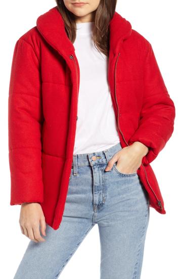 Women's Something Navy Jacket - Red
