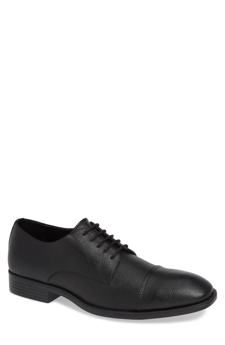 Men's Calvin Klein Connor Cap Toe Derby .5 M - Black