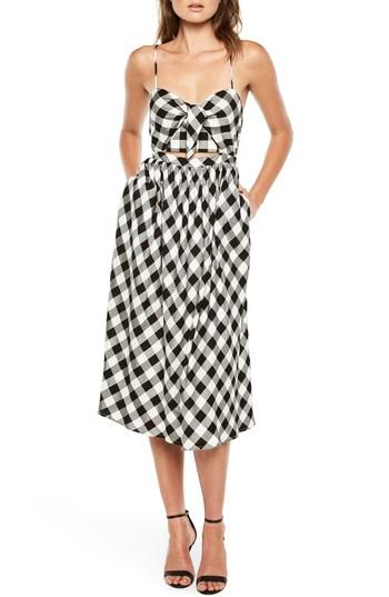 Women's Bardot Ibiza Check Dress - Black