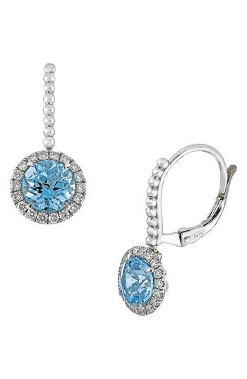Women's Bony Levy Aquamarine & Diamond Earrings (nordstrom Exclusive)