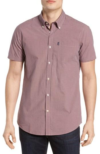 Men's Barbour Triston Regular Fit Check Sport Shirt - Pink
