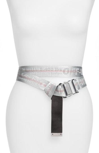 Women's Off-white Classic Industrial Belt, Size - Silver