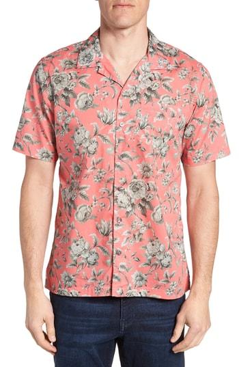 Men's Todd Snyder Liberty Floral Print Camp Shirt - Pink