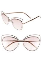 Women's Marc Jacobs 56mm Cat Eye Sunglasses - Gold Copper