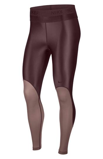 Women's Nike Pro Hypercool Training Tights - Burgundy