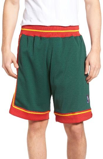 Men's Mitchell & Ness Authentic Seattle Supersonics Mesh Warm-up Shorts