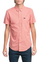 Men's Rvca 'that'll Do' Slim Fit Microdot Woven Shirt - Red