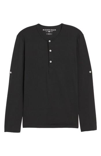 Men's Mizzen+main Mizzen Henley, Size - Black