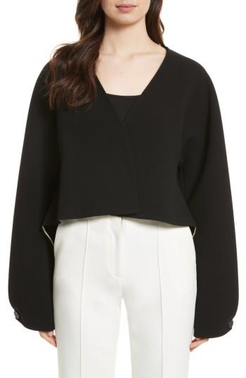 Women's Diane Von Furstenberg Crop Jacket, Size - Black