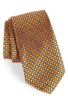 Men's Nordstrom Men's Shop Carter Dot Silk Tie, Size - Orange