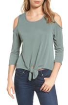 Women's Bobeau Cold Shoulder Tee - Green