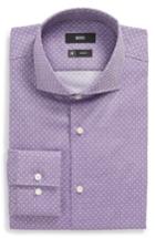 Men's Boss Jason Slim Fit Dot Dress Shirt .5 - Purple