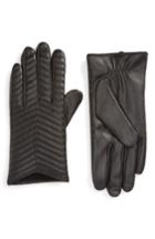 Women's Mackage Cano Lambskin Leather Tech Gloves - Black