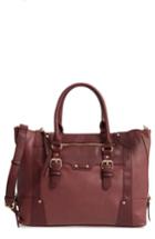 Sole Society 'susan' Winged Faux Leather Tote - Red