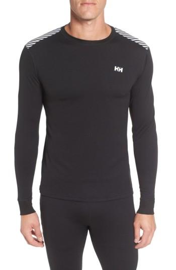 Men's Helly Hansen 'active Flow' Base Layer Long Sleeve T-shirt - Black